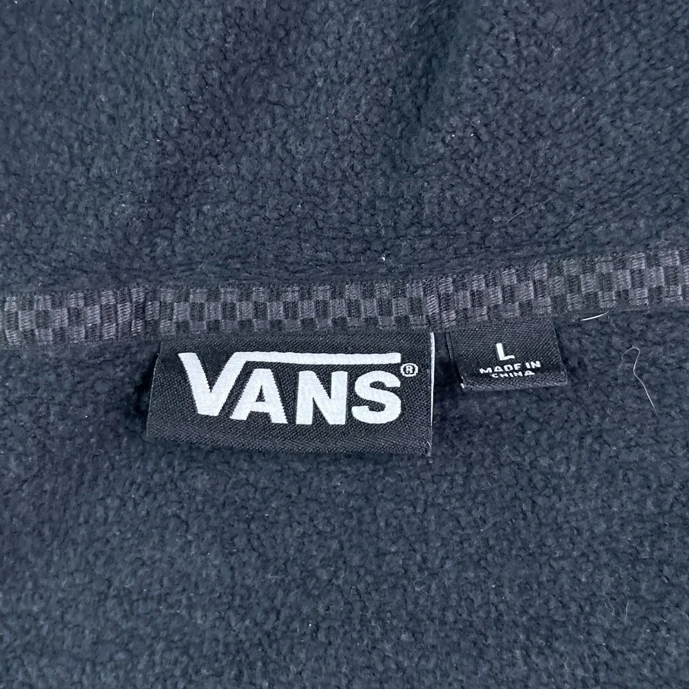 Vans Hoodie Mens Large Gray Full Zip Fleece Skateboarding Streetwear Skater